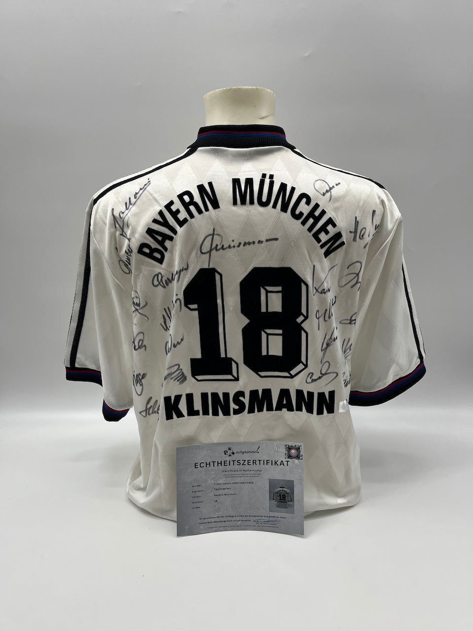 Bayern München Trikot 1996/1997/1998 Teamsigniert Autogramm Adidas L