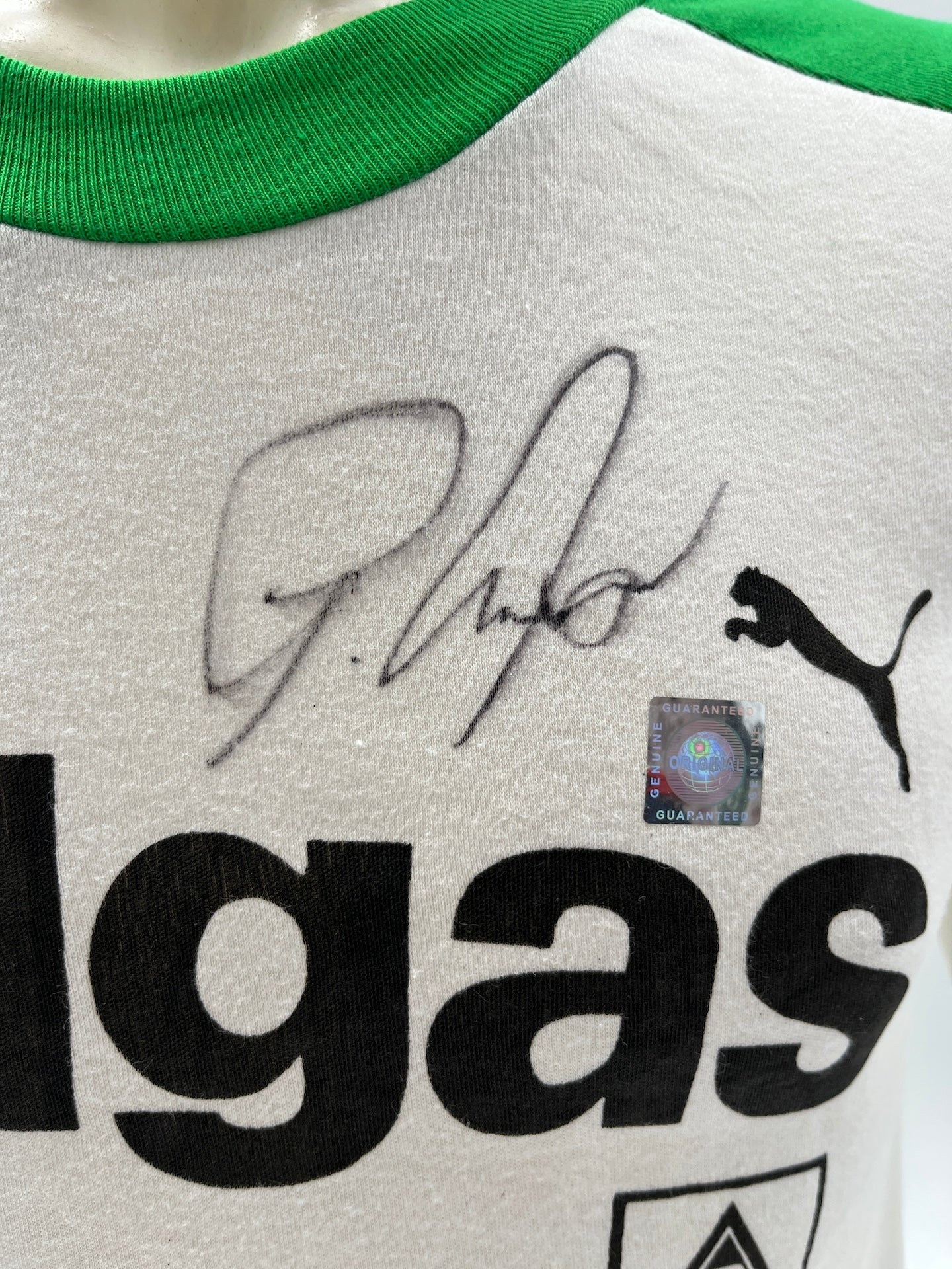Repro Borussia Mönchengladbach Trikot Günter Netzer signiert Autogramm S