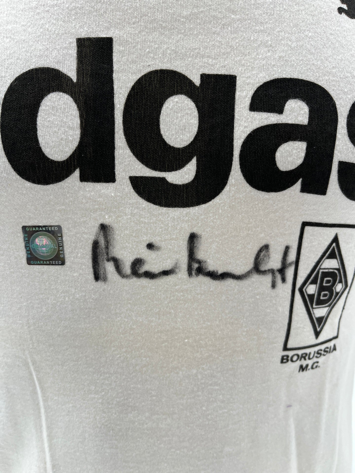 Repro Borussia Mönchengladbach Trikot Rainer Bonhof signiert Autogramm S