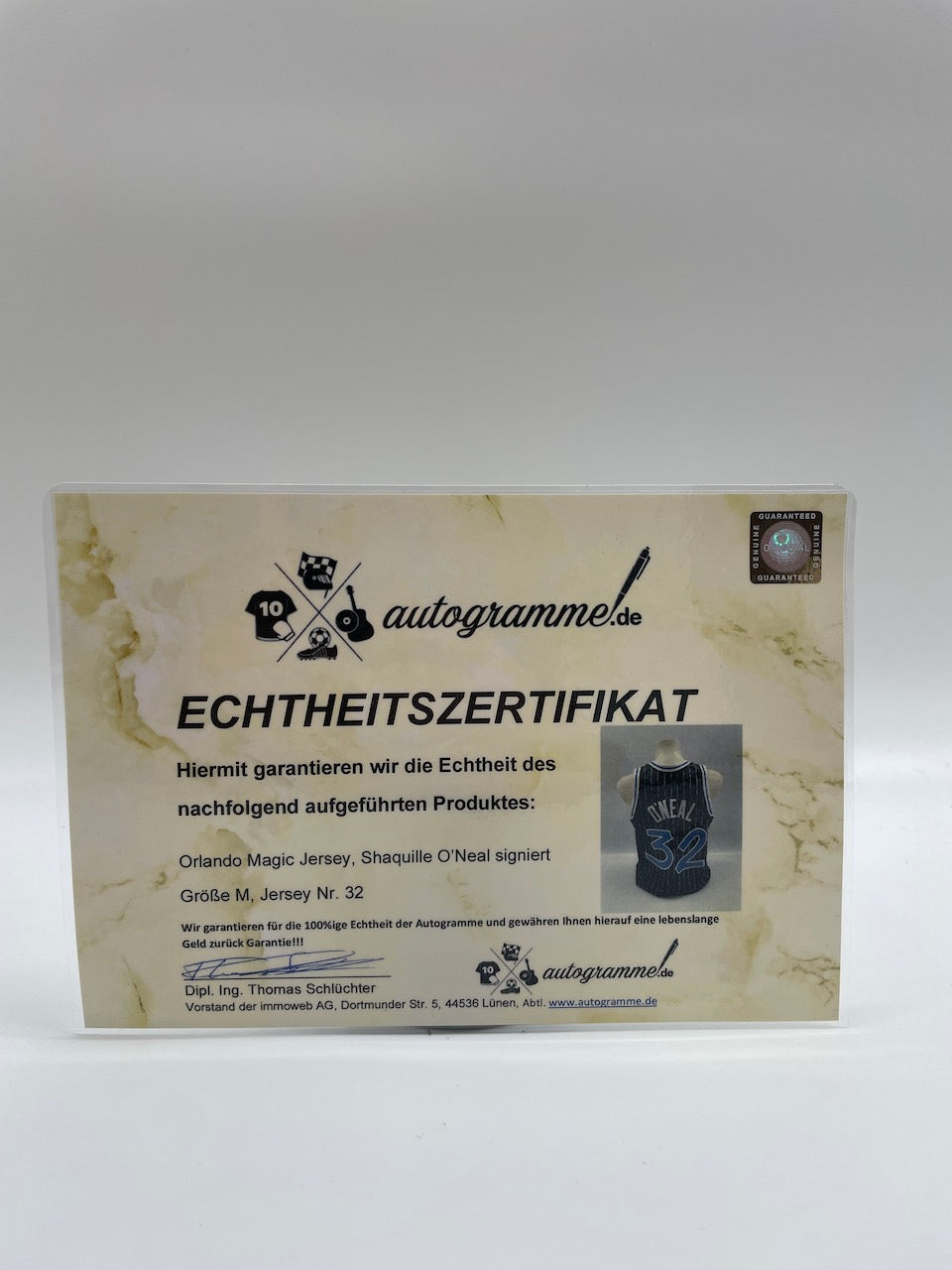 Orlando Magic Jersey Shaquille O’Neal signed NBA Basketball Coa M