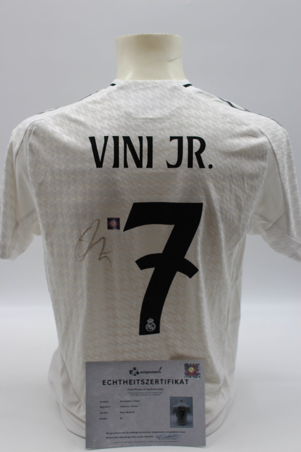Real Madrid Trikot Vinicius Junior signiert Autogramm Adidas neu M