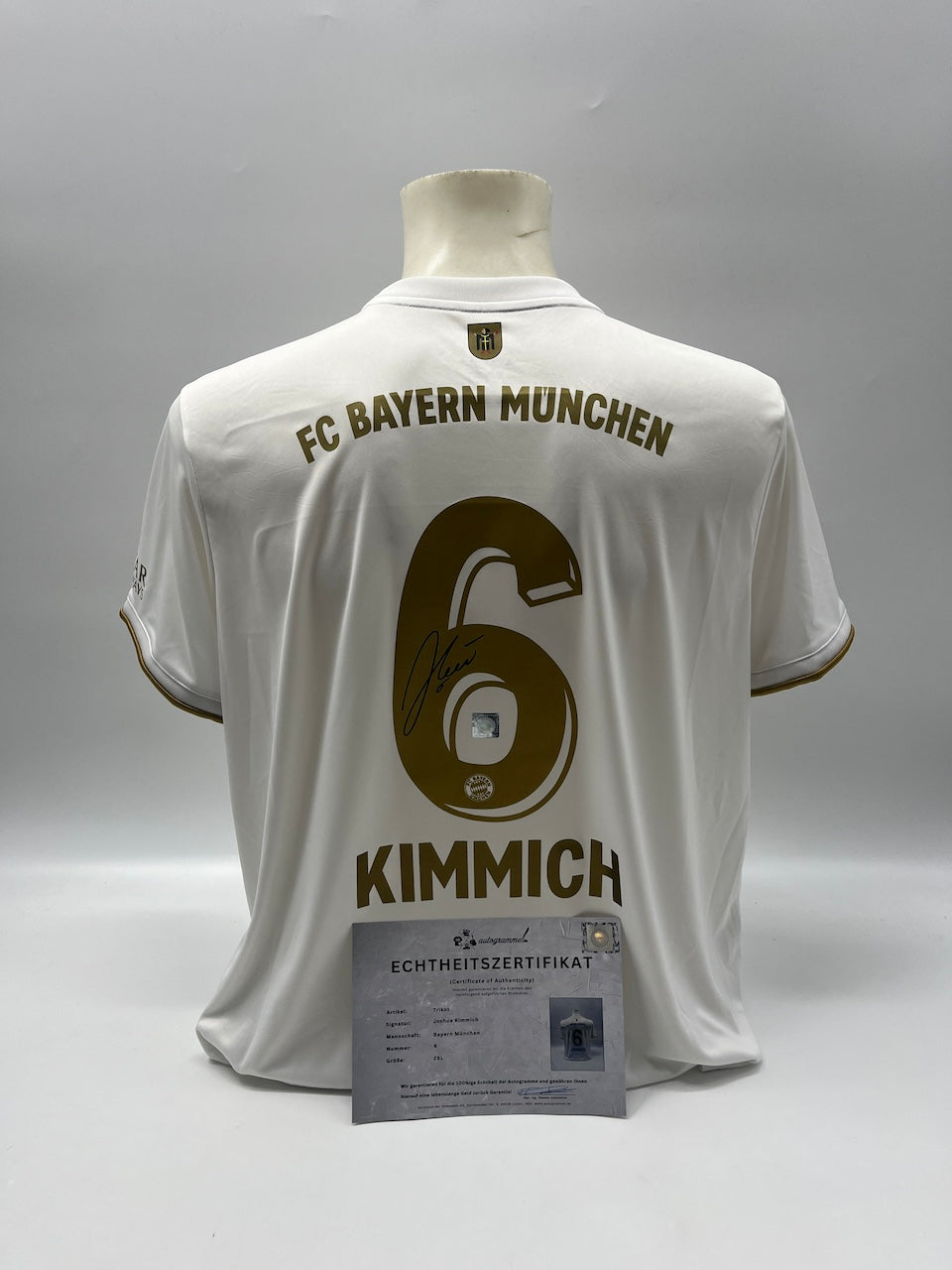 Bayern München Trikot Joshua Kimmich signiert Adidas COA 2XL