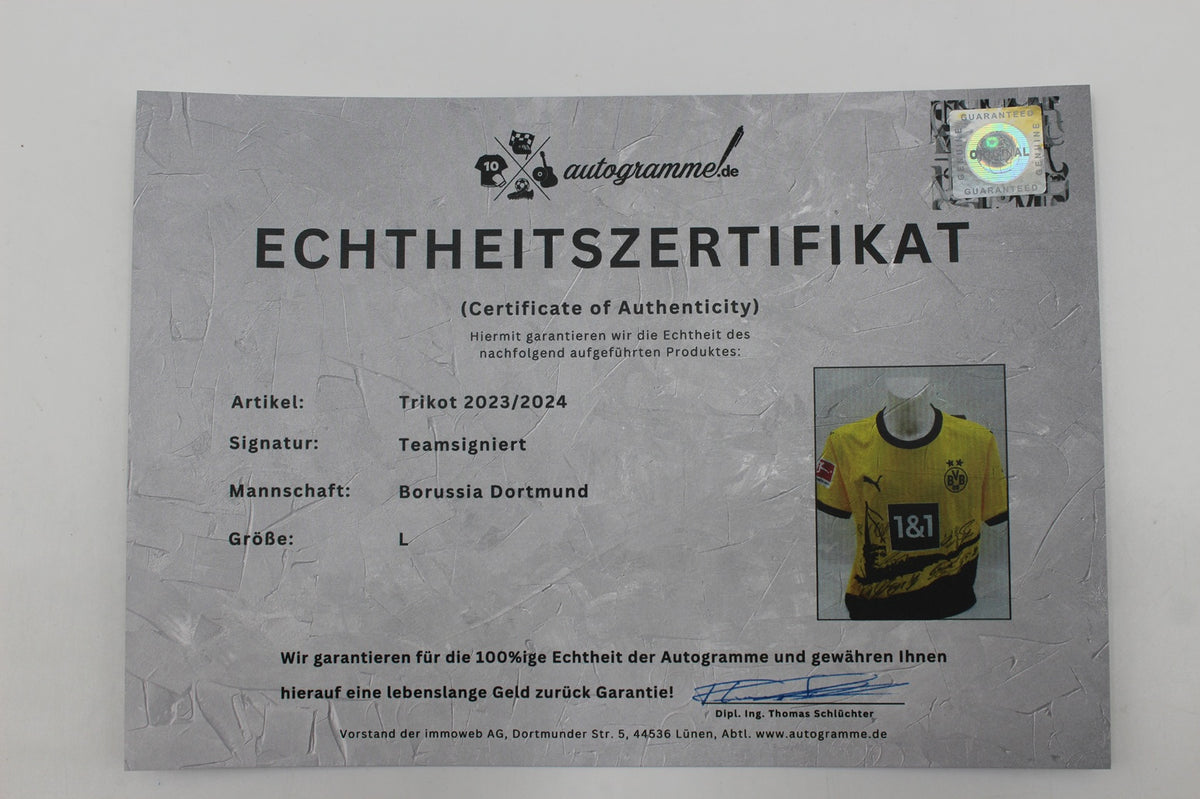 BVB Trikot 2023/2024 Teamsigniert Borussia Dortmund Puma Neu L