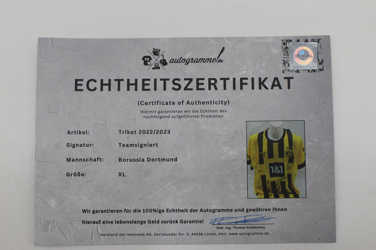 BVB Trikot 2022/2023 Teamsigniert Borussia Dortmund Puma Neu XL