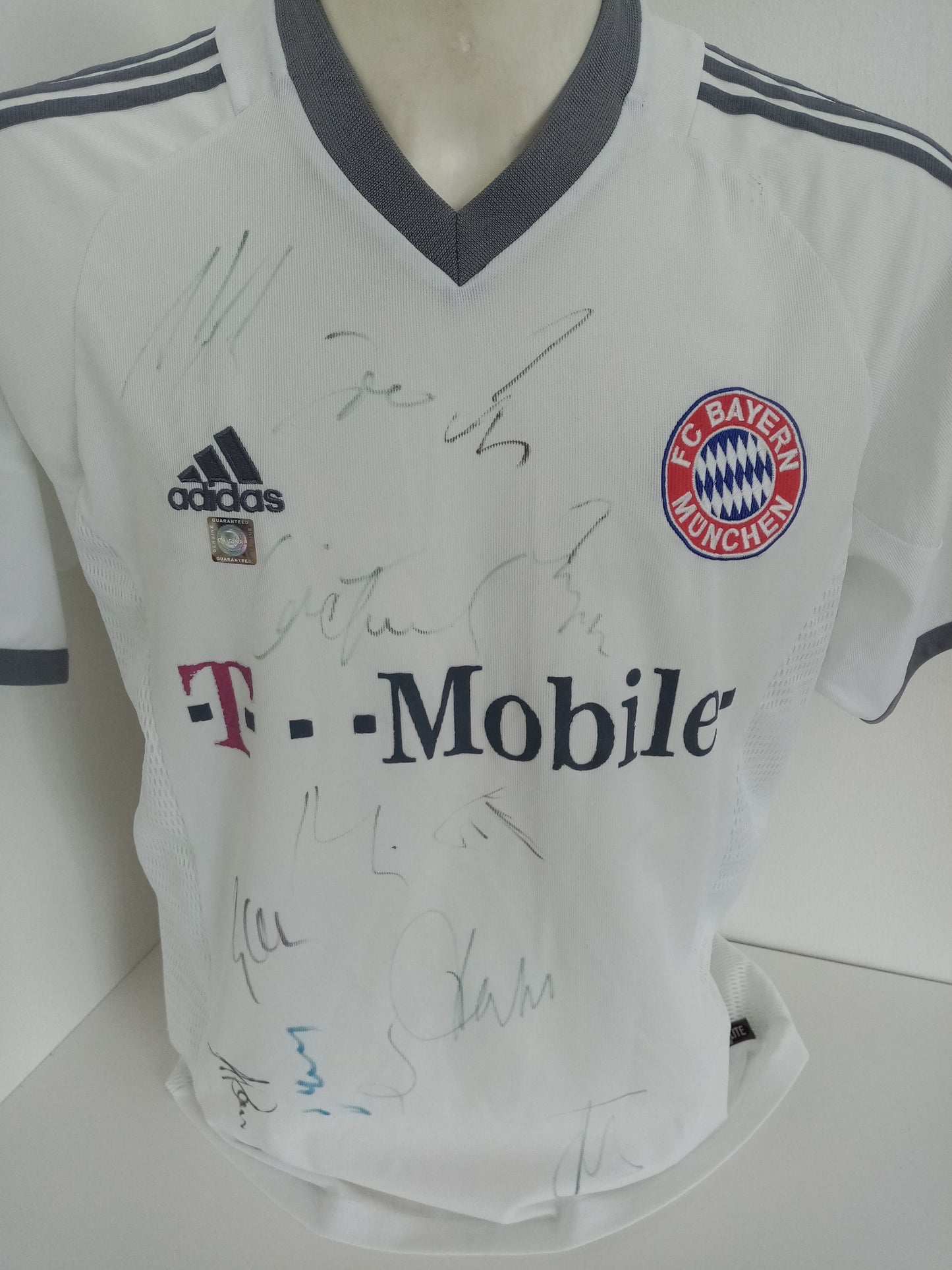 Bayern Munich jersey 02/03 03/04 team signed football Bundesliga Coa adidas M