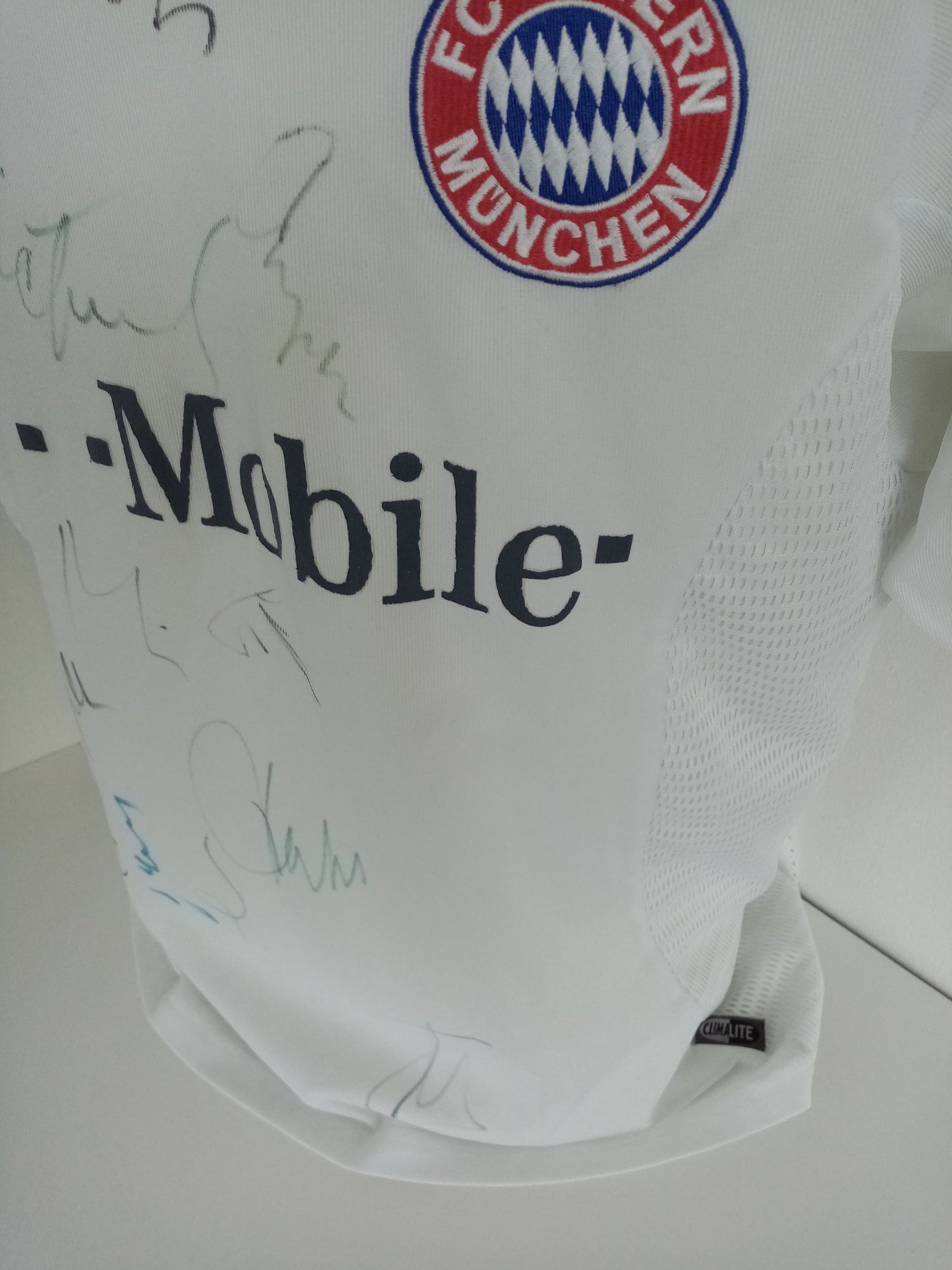 Bayern Munich jersey 02/03 03/04 team signed football Bundesliga Coa adidas M