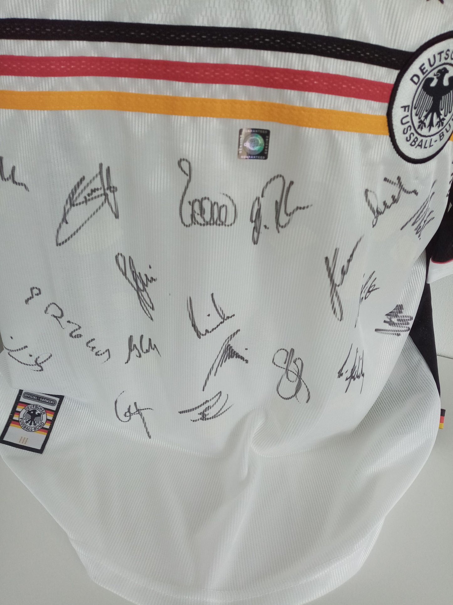 Germany jersey World Cup 1998 team signed COA autograph football DFB adidas XL