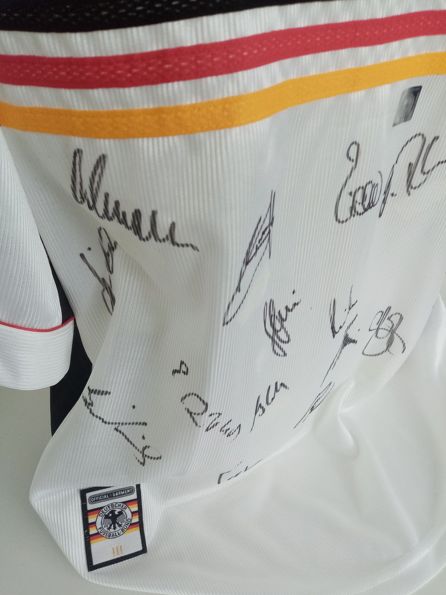 Germany jersey World Cup 1998 team signed COA autograph football DFB adidas XL