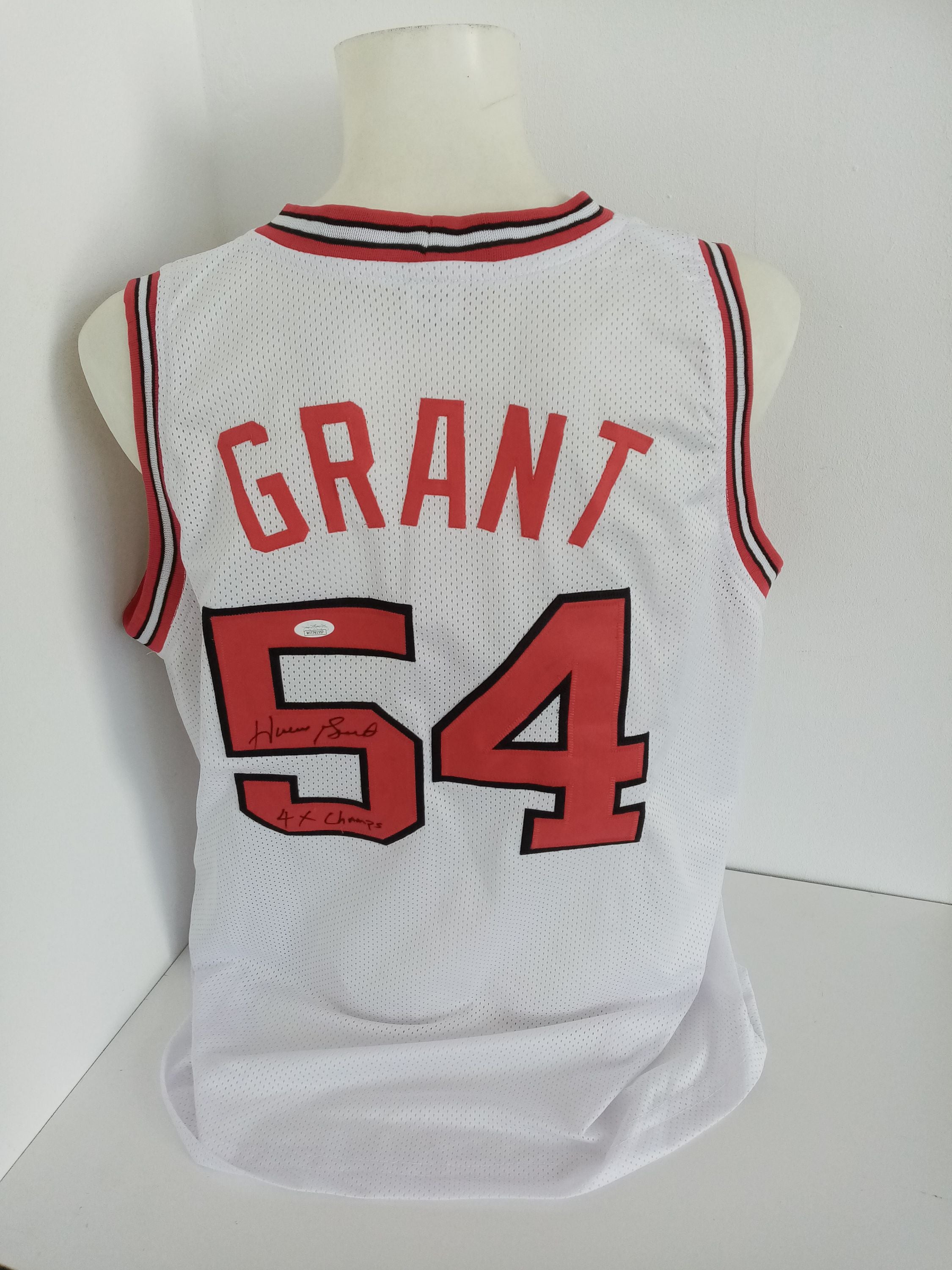 Basketball jersey Horace Grant signed NBA Chicago Bulls Coa XL