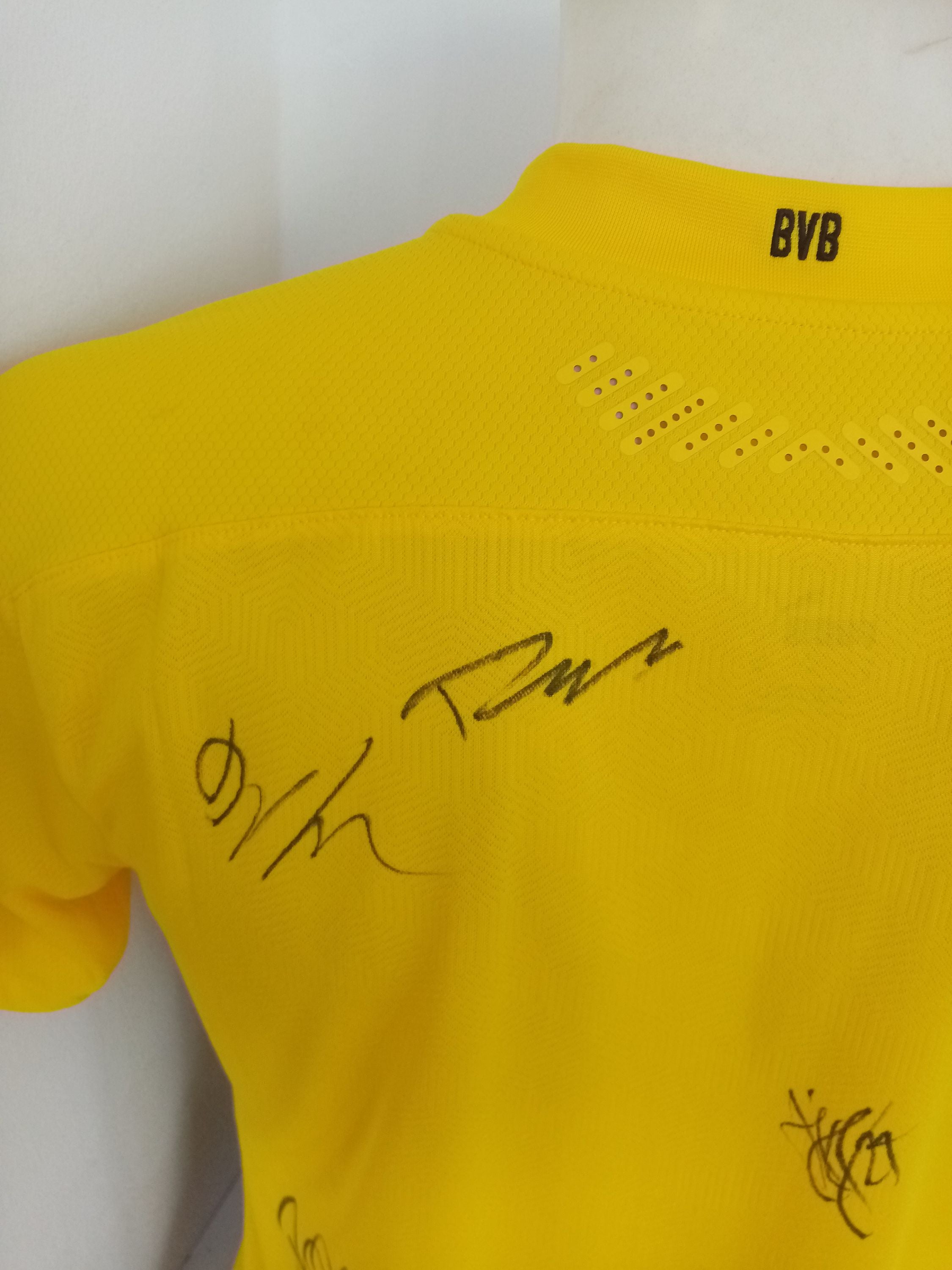 BVB Authentic Trikot 2020/2021 team signed Borussia Dortmund Coa Puma M