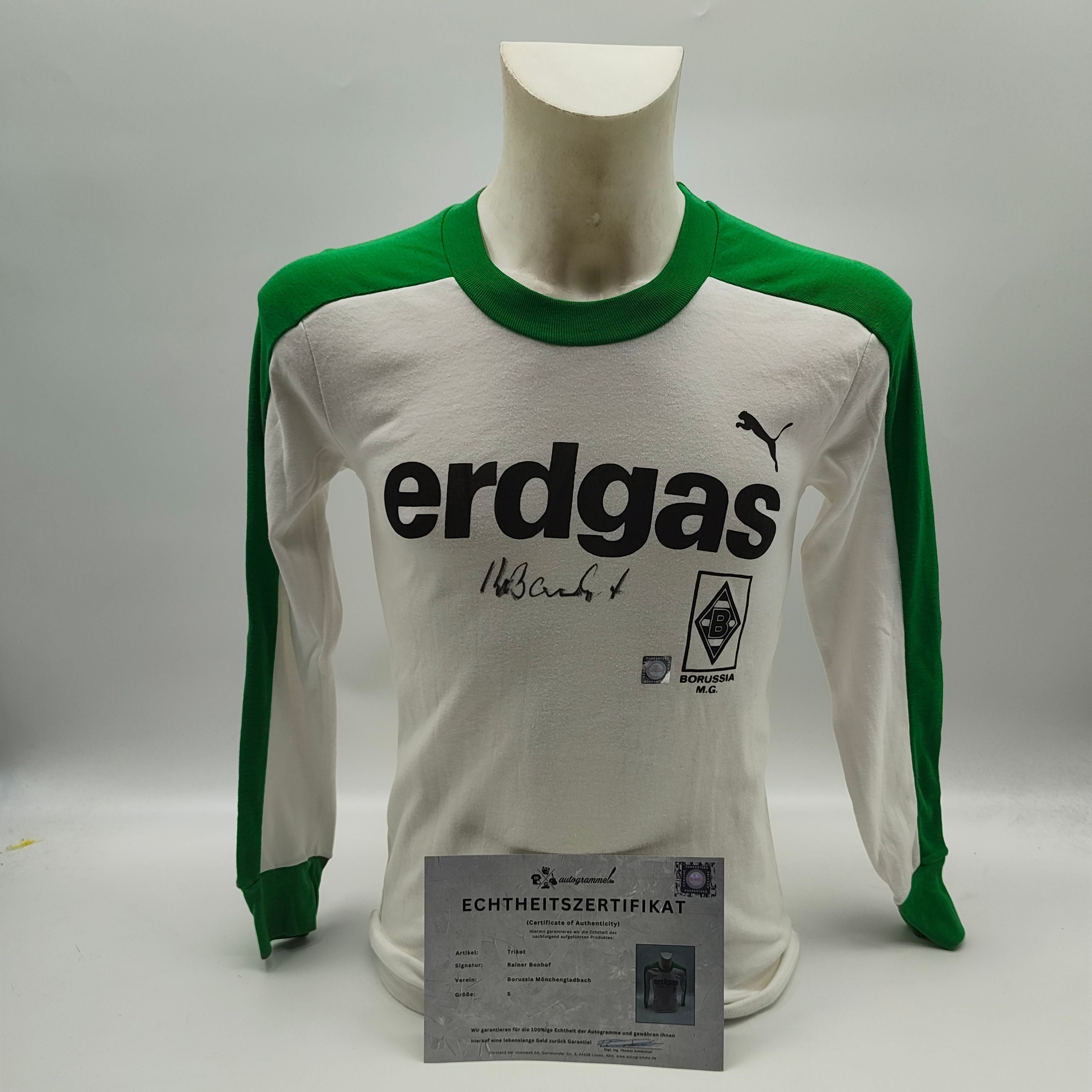 Repro Borussia Mönchengladbach Rainer Bonhof signiert Autogramm S