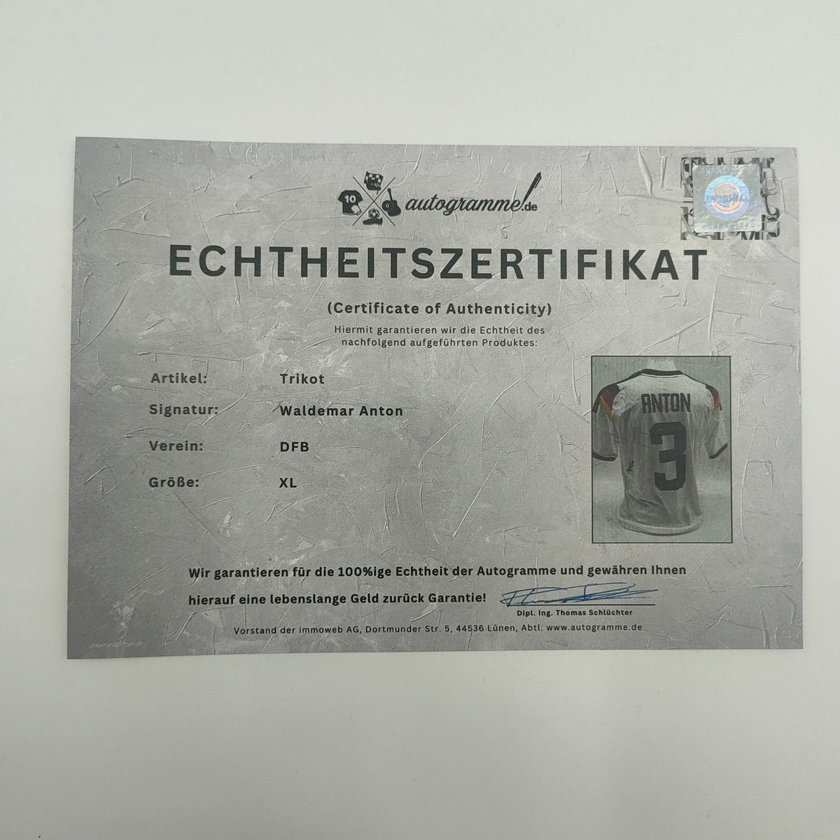 DFB Trikot WM 2026 Waldemar Anton signiert Autogramme Adidas COA neu XL