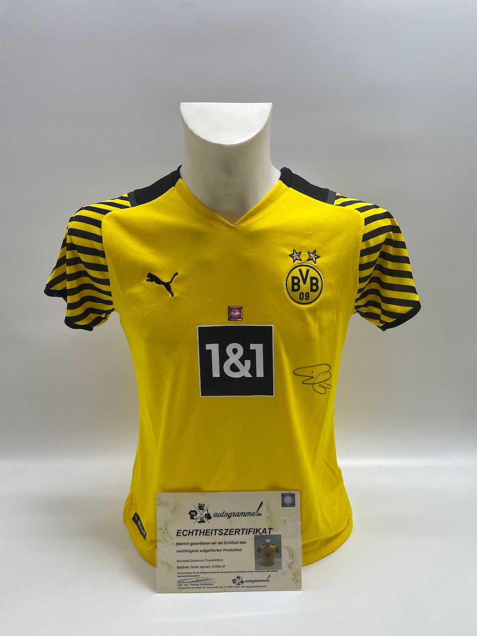 Borussia Dortmund Damentrikot Matthias Ginter signiert BVB Autogramm Puma M