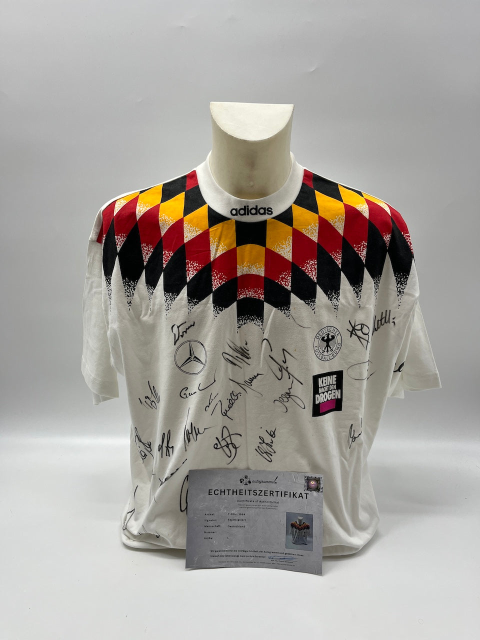 Deutschland Trikot WM 1994 Teamsigniert DFB Adidas L