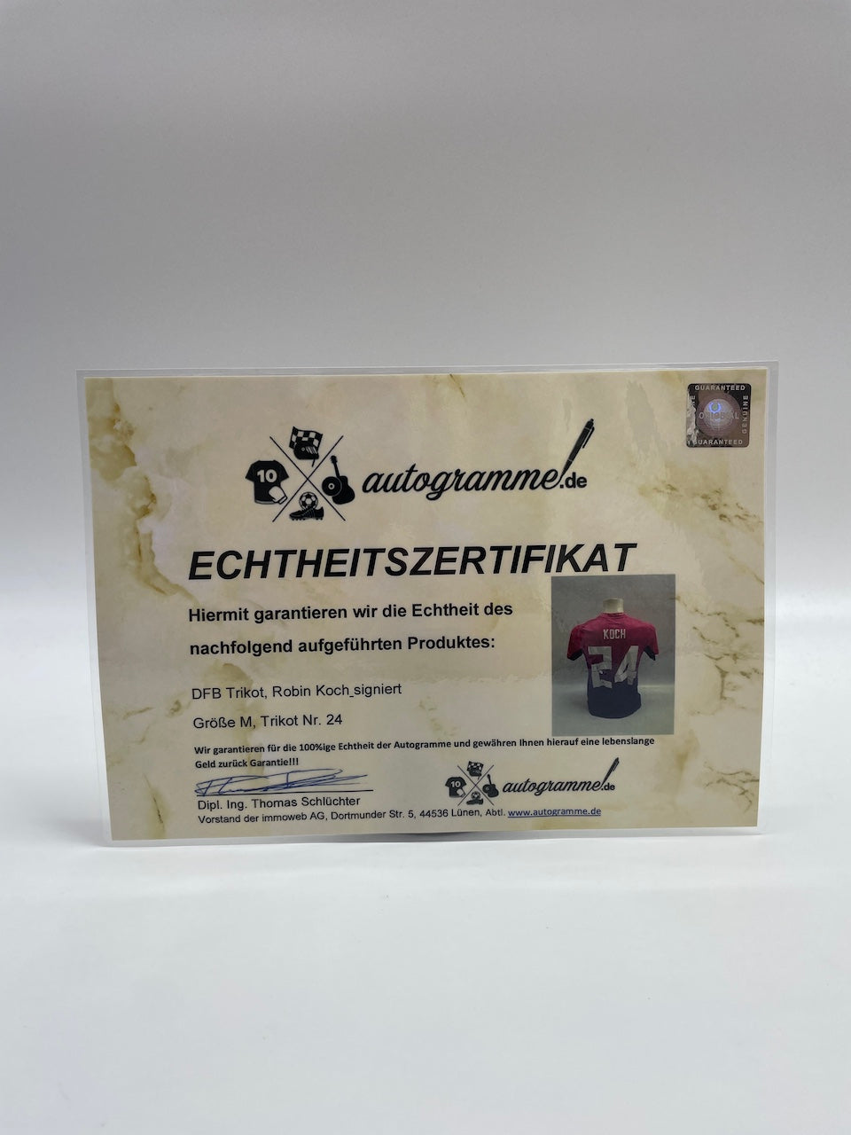 DFB jersey Robin Koch signed autograph adidas em 2024 m