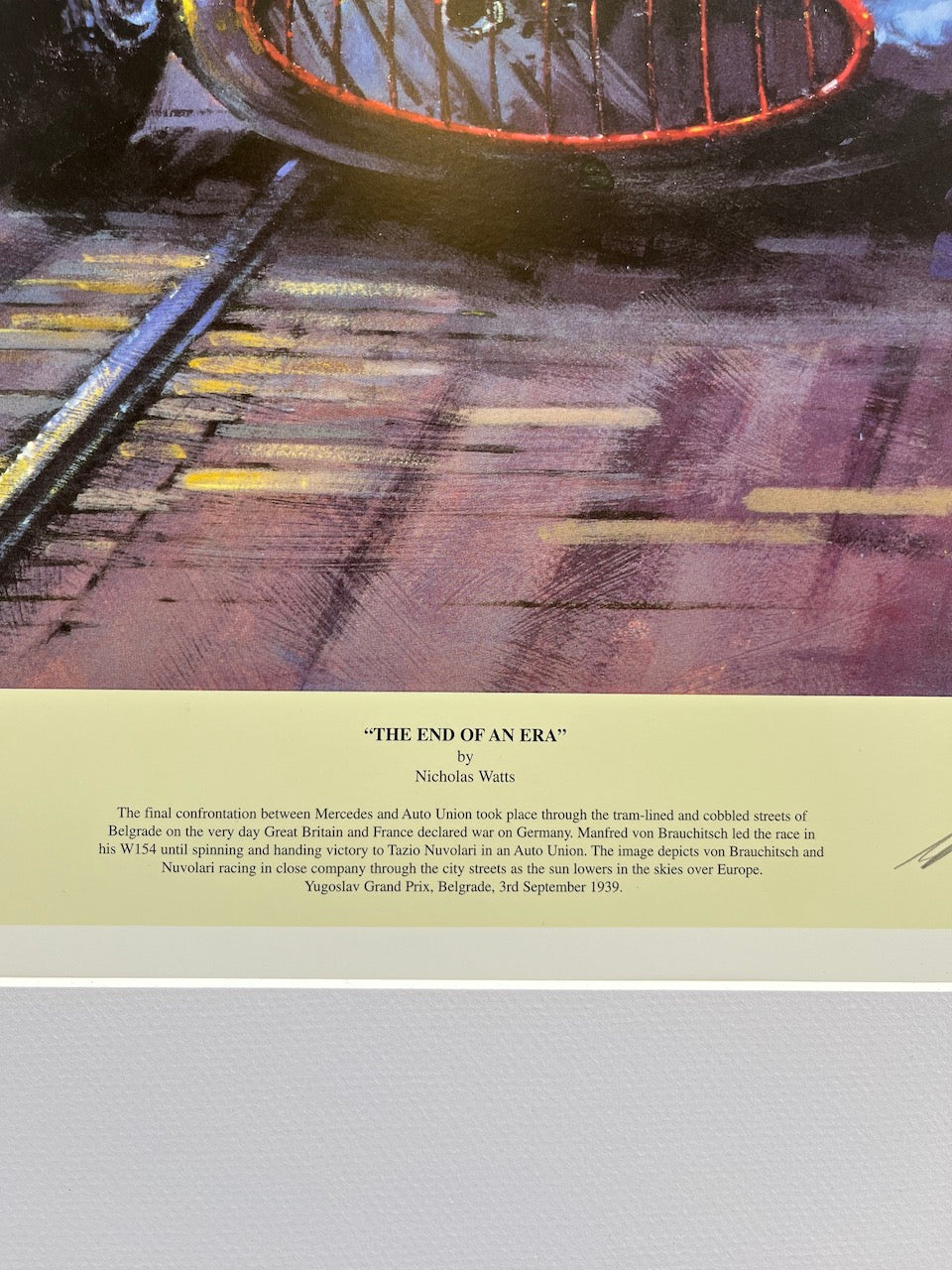 Nicholas Watts - "The End of An era" art print signs Brauchitsch