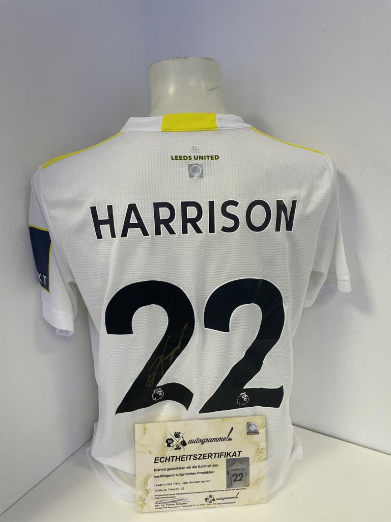 Leeds United Trikot Jack Harrison signed autograph soccer england adidas m