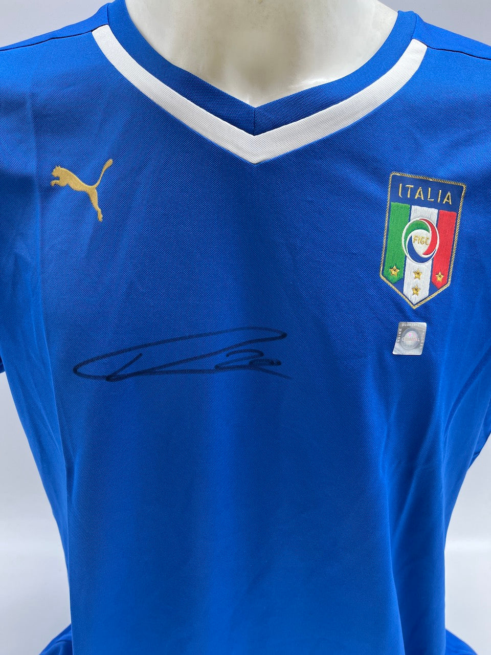 Italy women's shirt Vincenzo Grifo signed autograph puma new XL