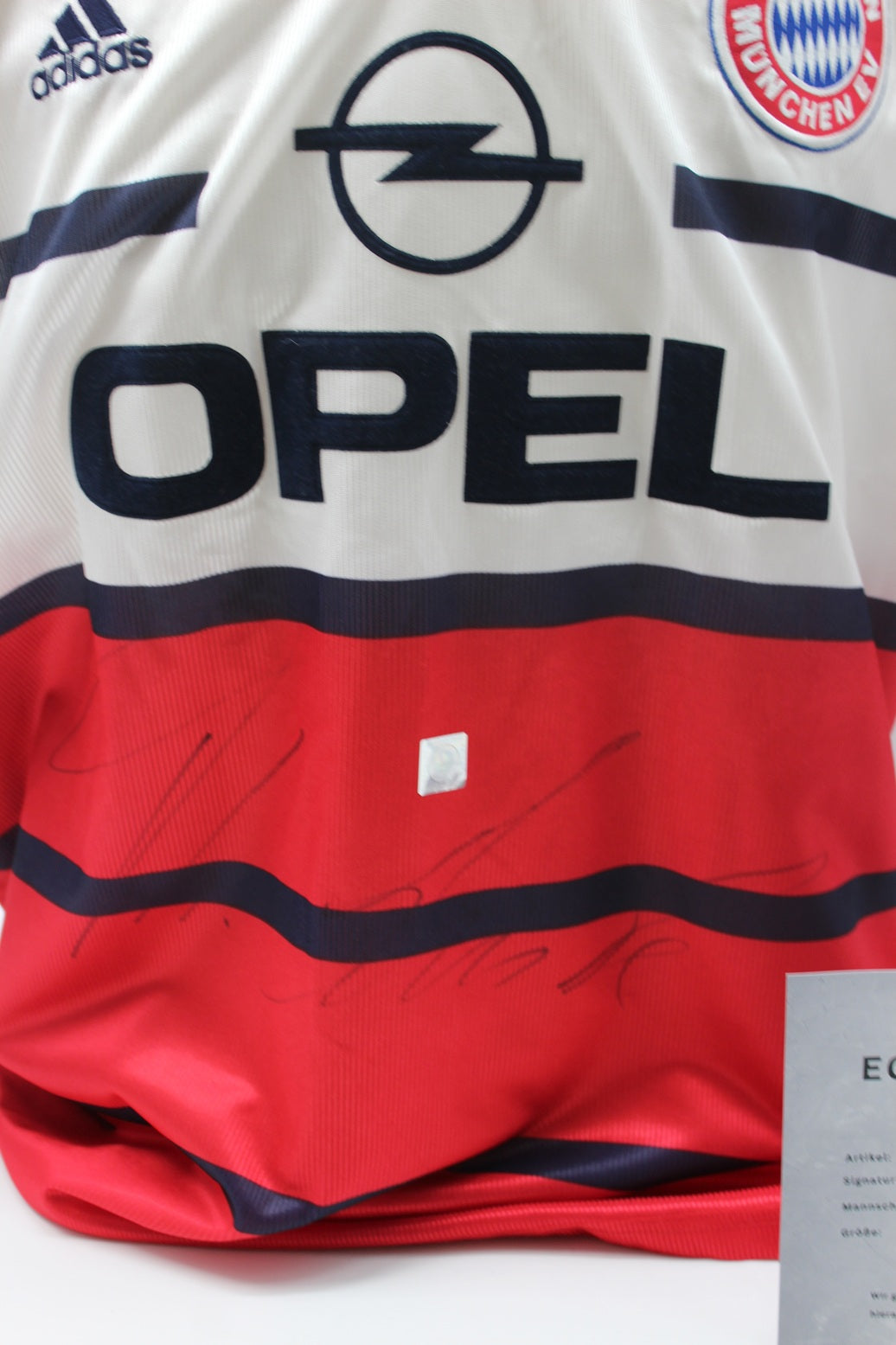 Bayern München 1999/2000 Trikot Thomas Linke signiert Autogramm Adidas COA XL