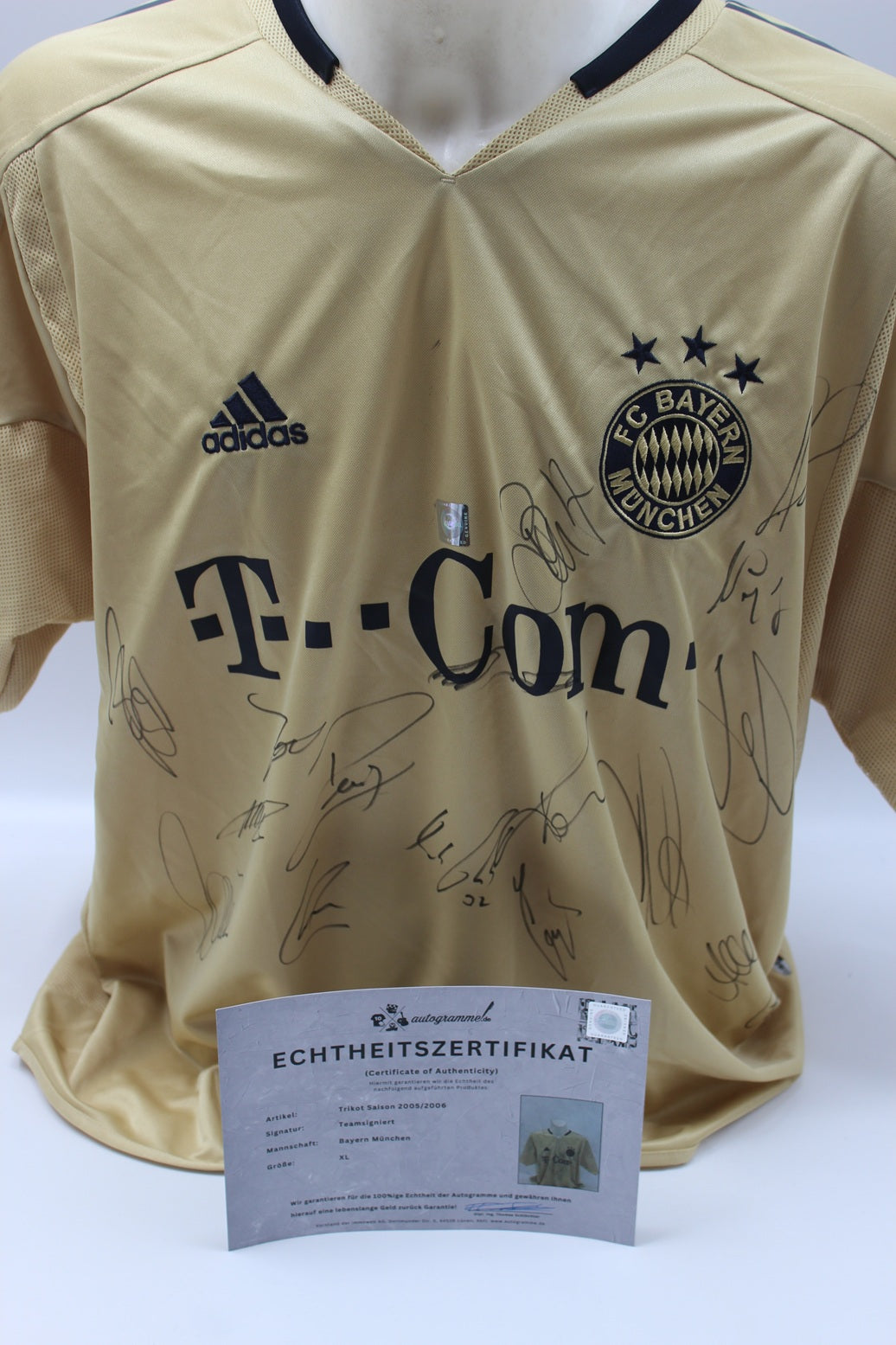 FCB Trikot 2005/2006 Teamsigniert mit Makaay Flock Bayern München Adidas Neu XL