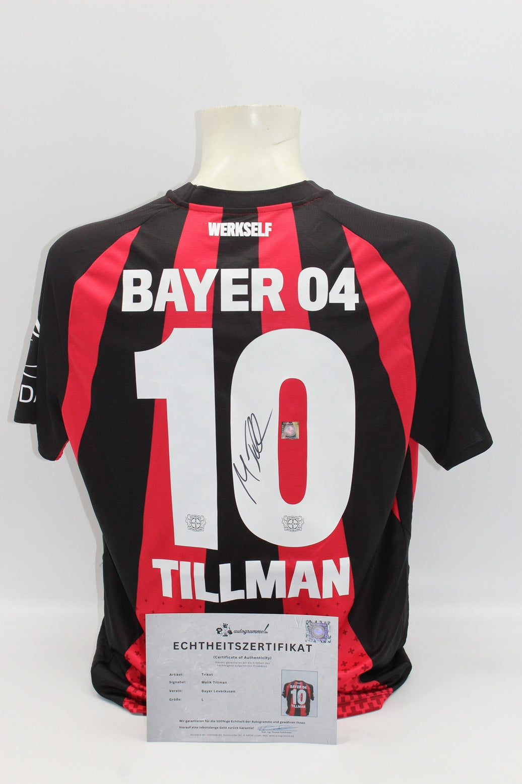 Bayer Leverkusen 26/27 Trikot Malik Tillman signiert New Balance COA Autogramm L