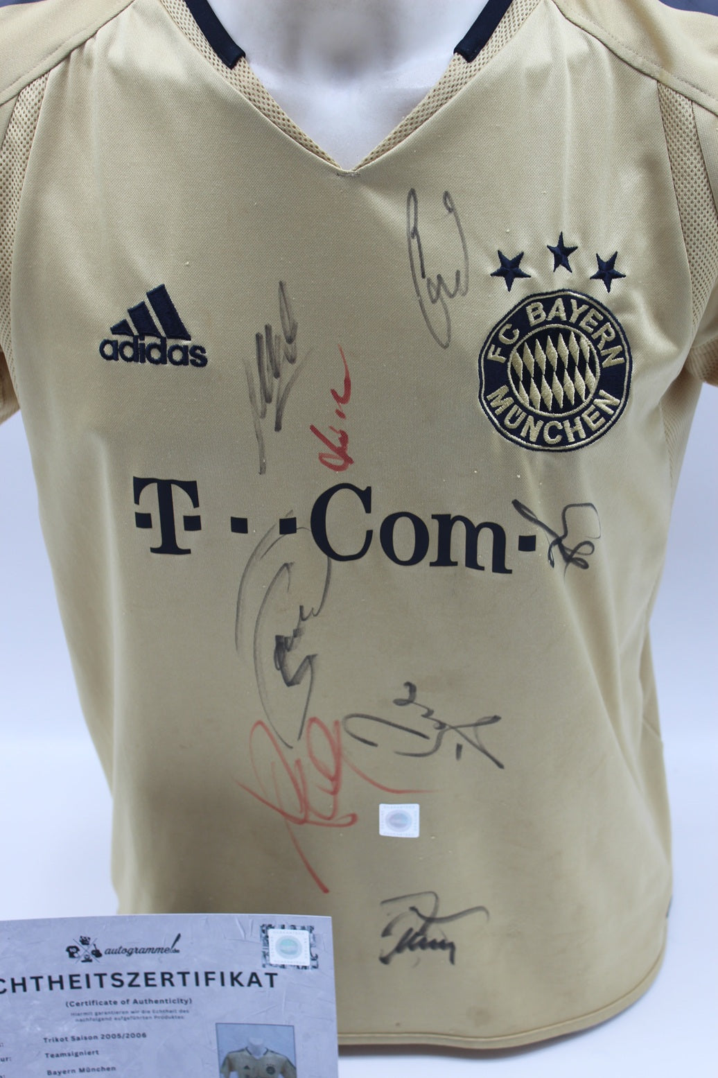 FCB Trikot 2005/2006 Teamsigniert Bayern München Adidas Neu 164
