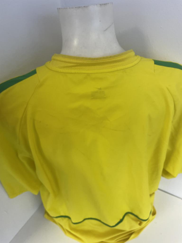 Brazil jersey World Cup 2002 team signed Coa Football Nike World Champion autograph XXL
