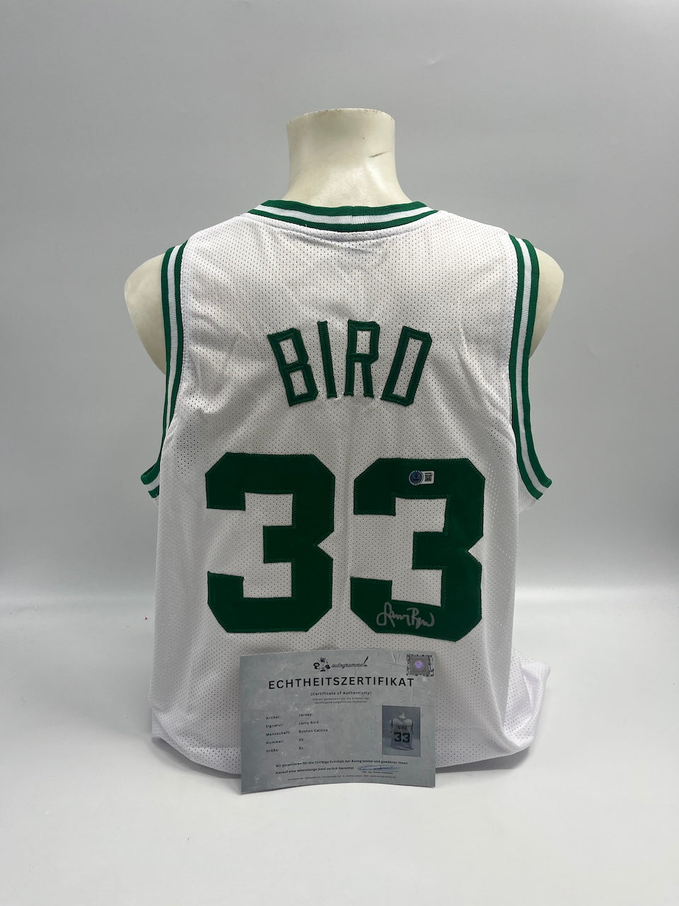 Boston Celtics Jersey Larry Bird signiert NBA Basketball COA XL
