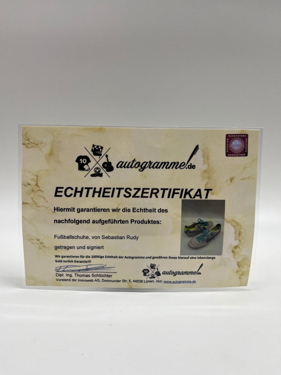 Matchworn soccer shoes Sebastian Rudy signed Nike Coa