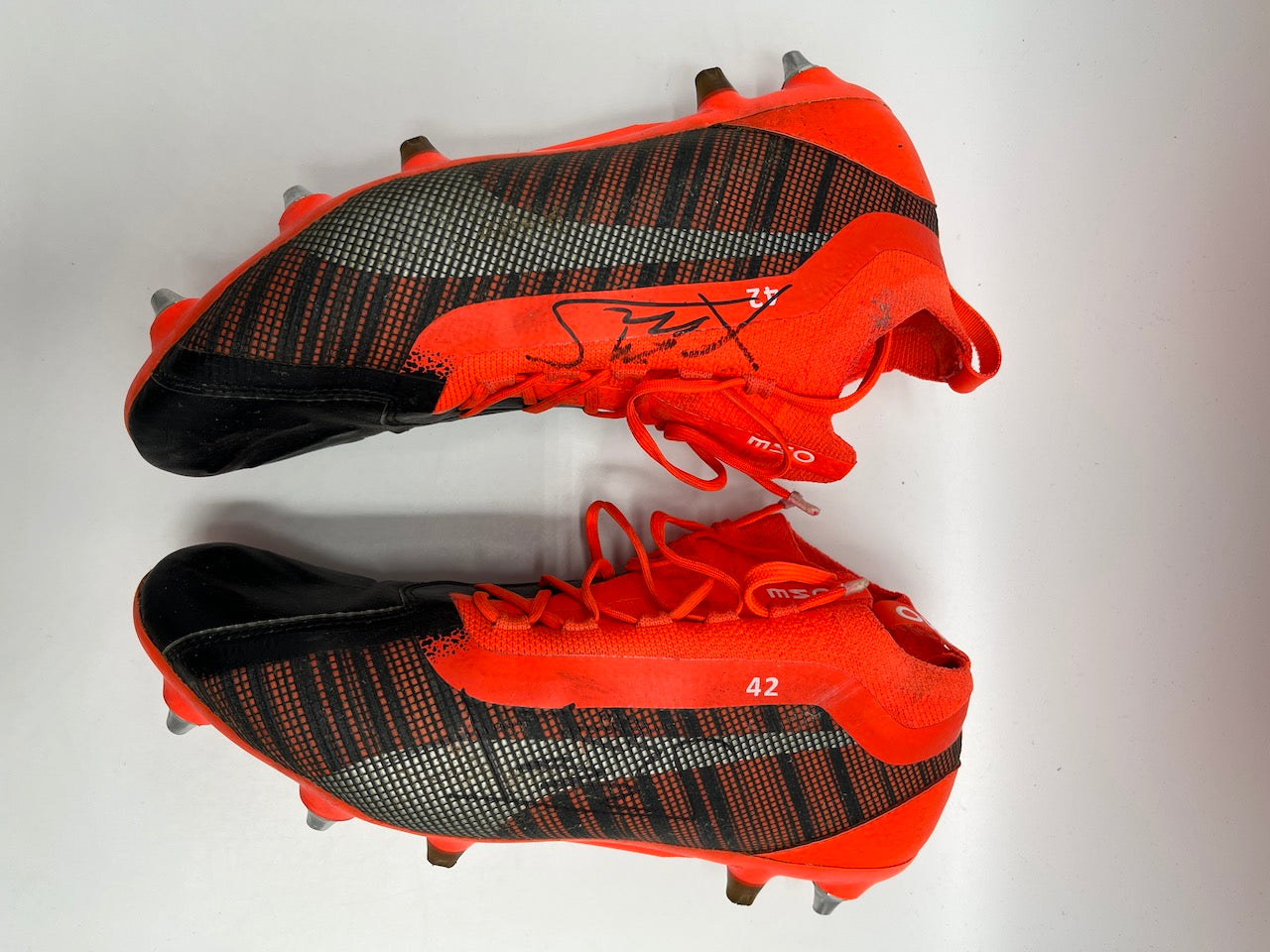 Matchworn soccer shoes Xaver Schlager signed Puma Coa