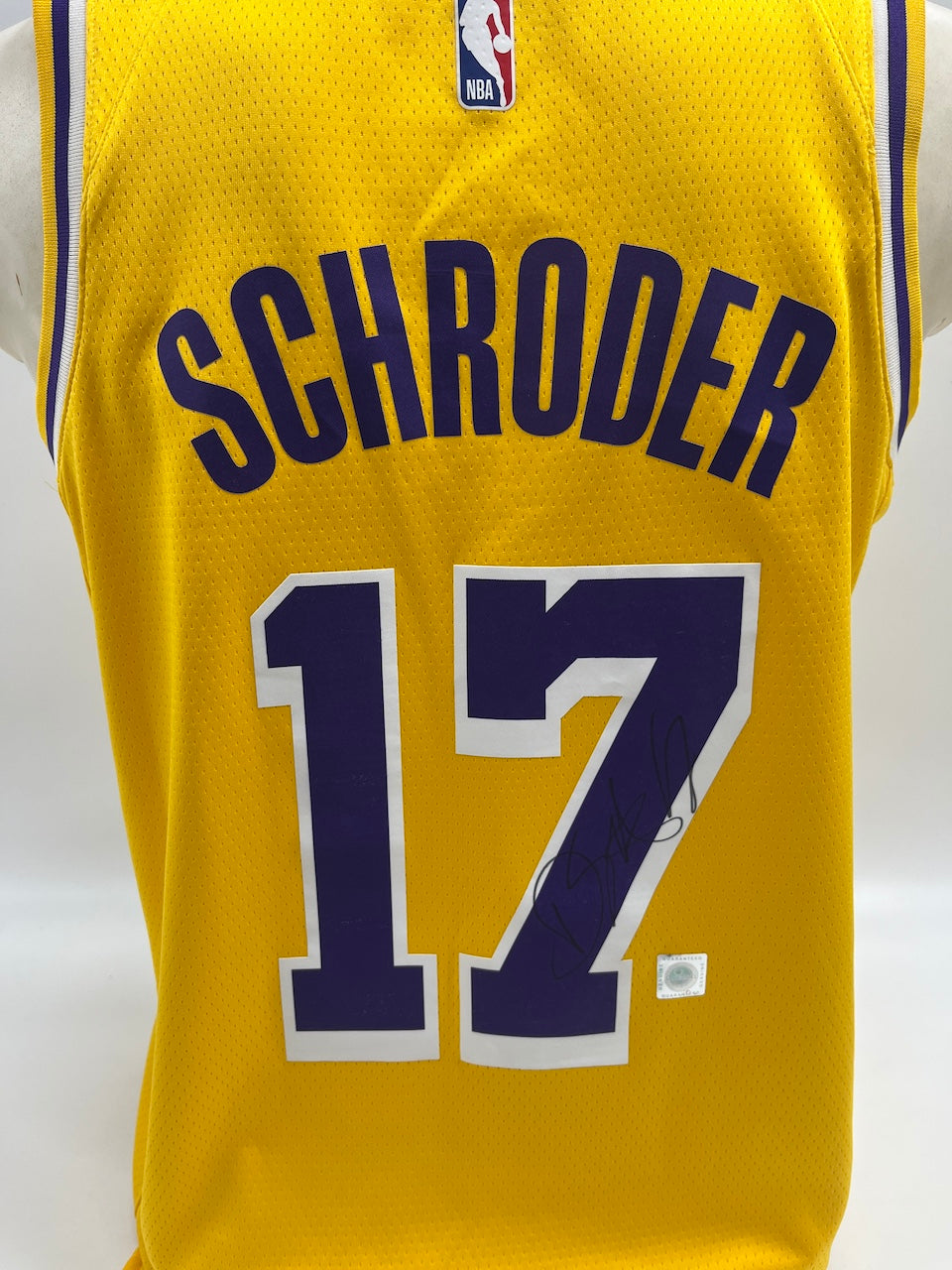 Los Angeles Lakers Jersey Dennis Schröder signiert NBA Basketball COA S