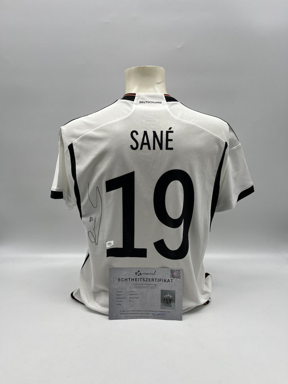 DFB Trikot Leroy Sane signiert Autogramm Adidas COA L