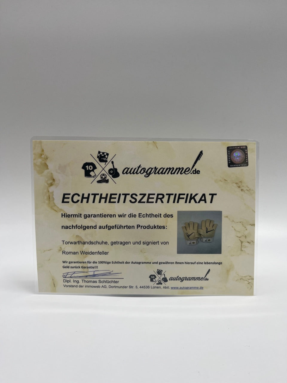 Matchworn goalkeeper gloves Roman Weidenfeller Borussia Dortmund BVB Puma