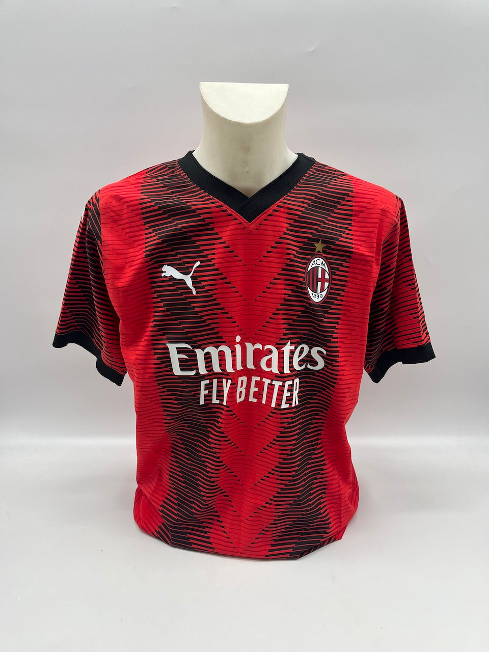 AC Mailand Authentic-Trikot Rafael Leao signiert Autogramm Puma COA XL