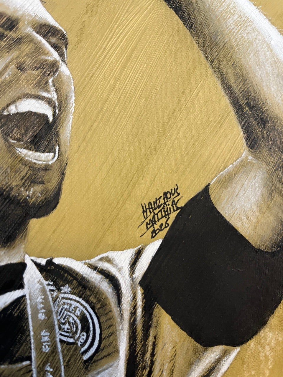 Deutschland Trikot Portrait Philipp Lahm handgemalt und signiert FCB 176