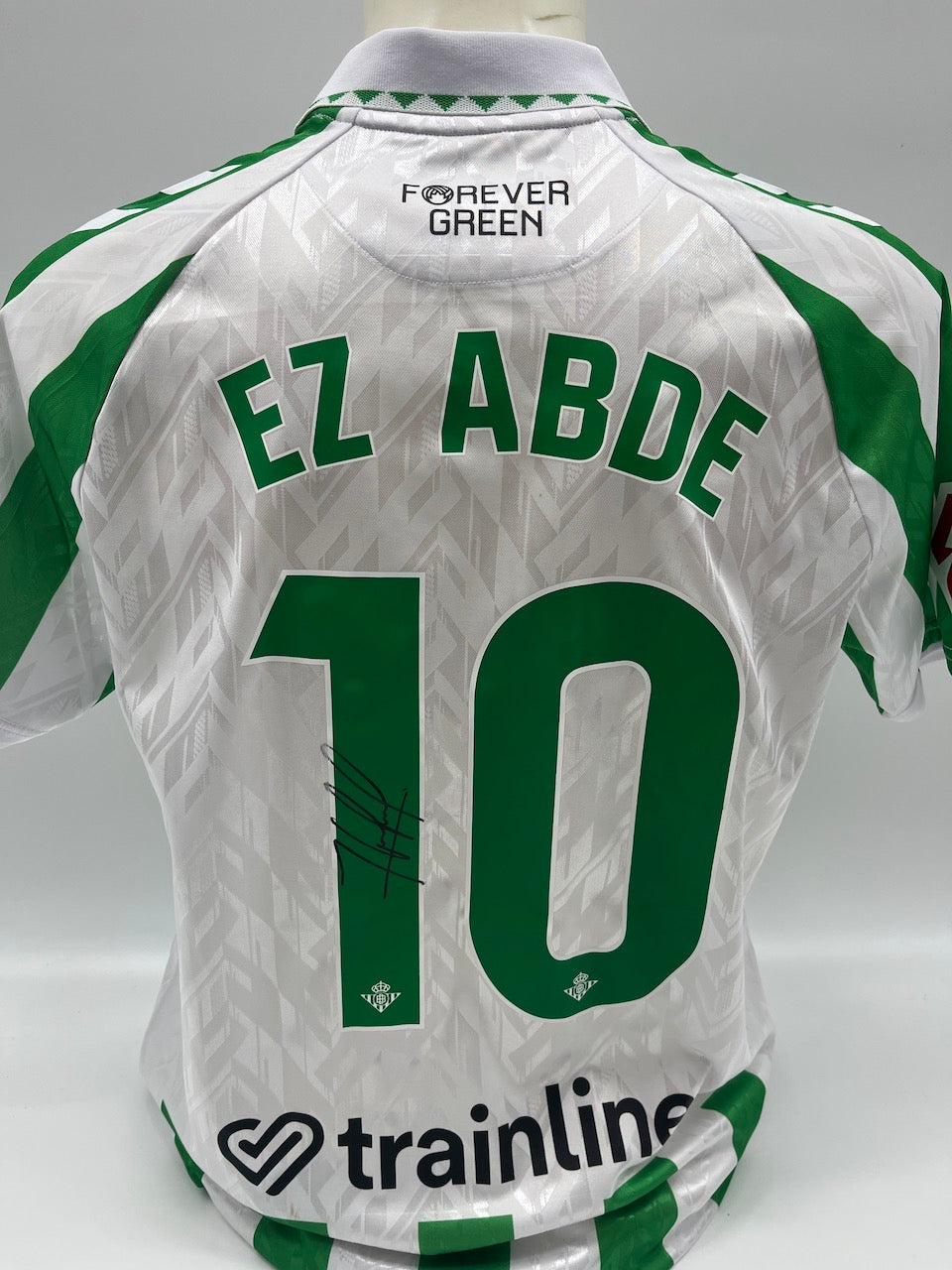 Matchworn Betis Sevilla jersey worn & signed by Abde Ezzalzouli 25.01.2025