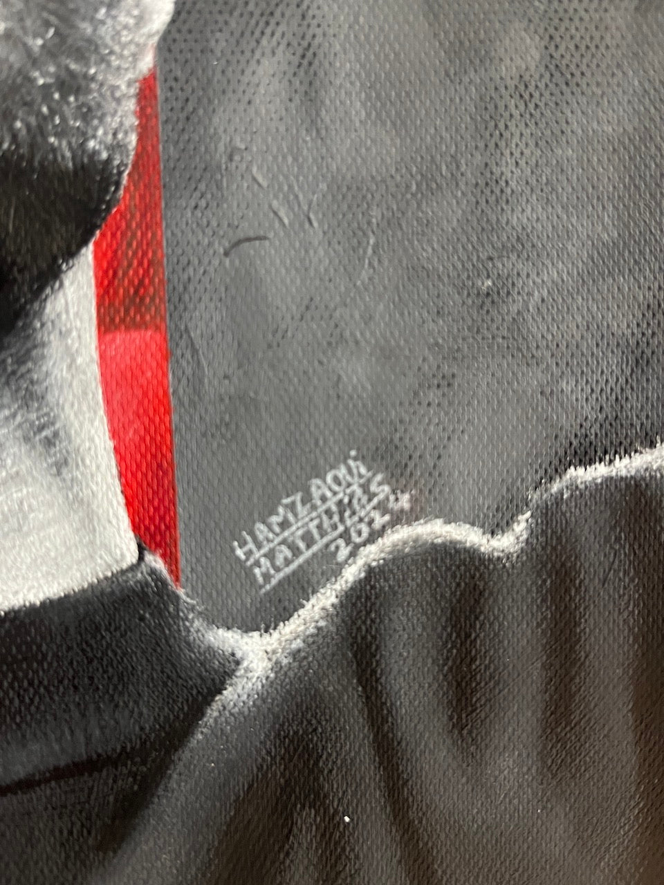 Leverkusen jersey portrait Xabi Alonso and team hand painted M