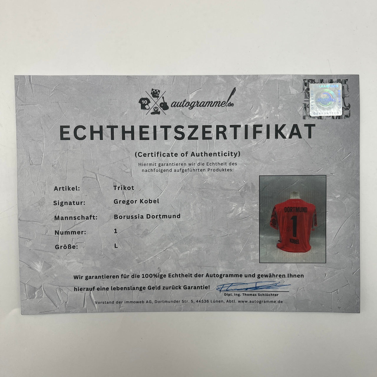 Borussia Dortmund Trikot Gregor Kobel signiert BVB Puma neu L