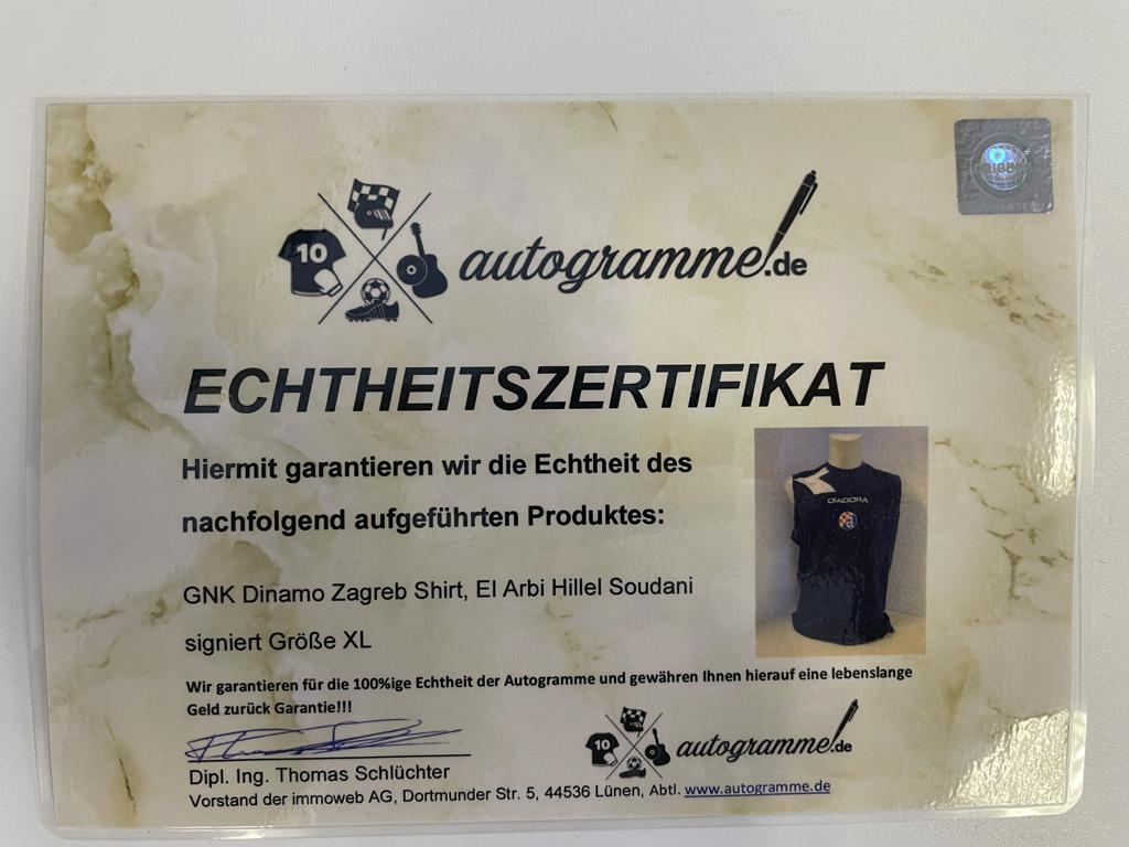 GNK Dinamo Zagreb Shirt El Arbi Hillel Soudani signiert Kroatien XL