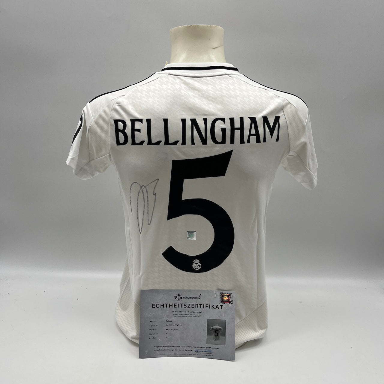 Real Madrid Trikot Jude Bellingham signiert Autogramm Adidas COA S