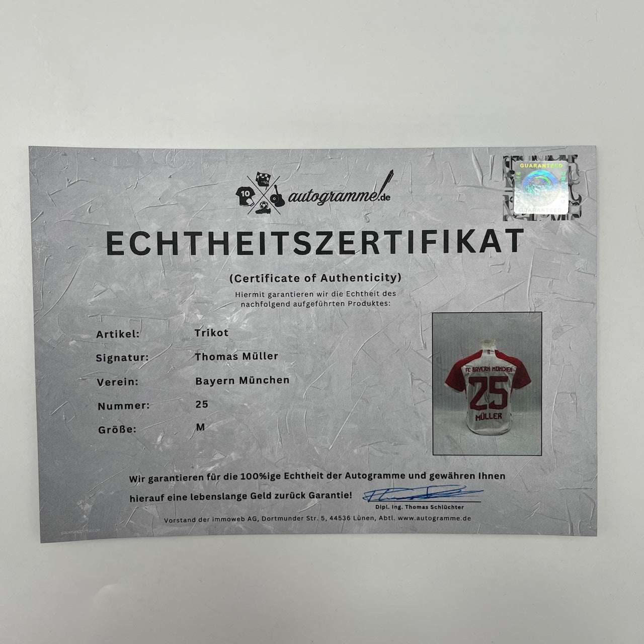 Bayern München Trikot Thomas Müller signiert Autogramme Adidas M