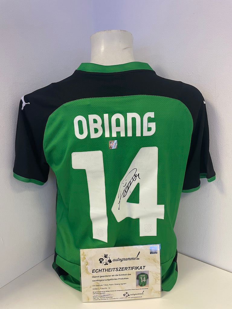 Us Sassuolo jersey Pedro Obiang signed Italy Puma autograph foot