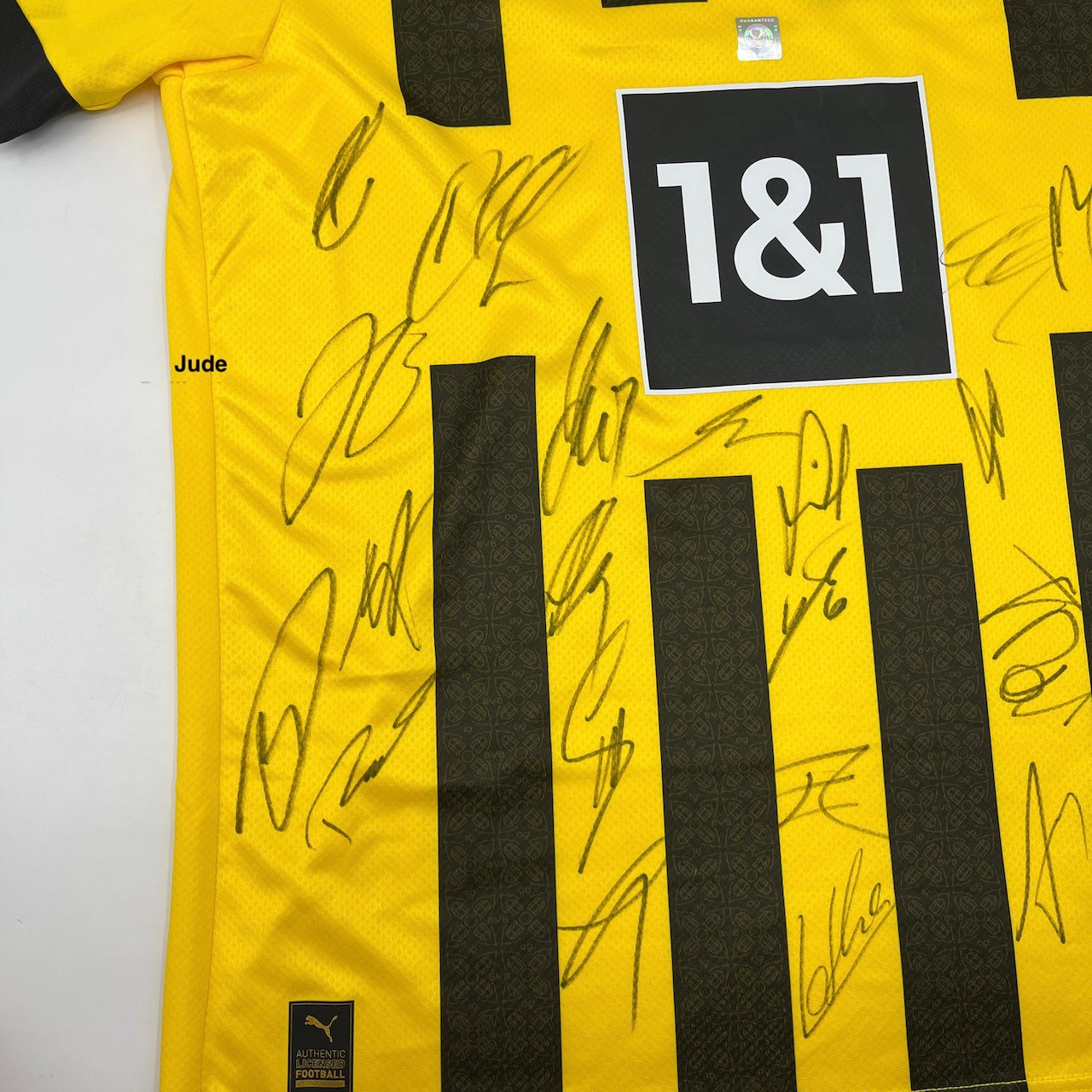 BVB Trikot 2022/2023 Teamsigniert Borussia Dortmund COA Puma Bellingham M