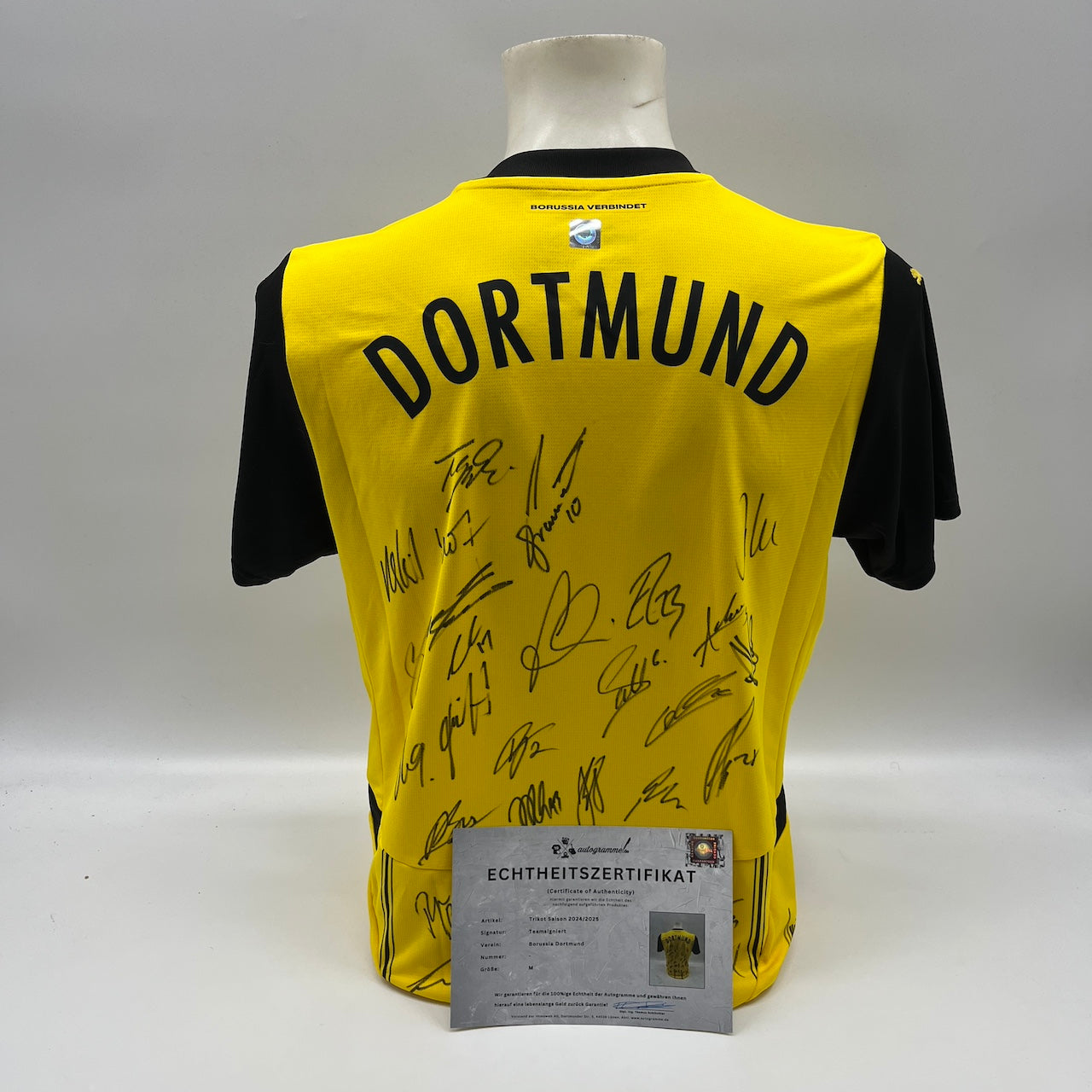 BVB Trikot 2024/2025 Teamsigniert Borussia Dortmund COA Puma neu M