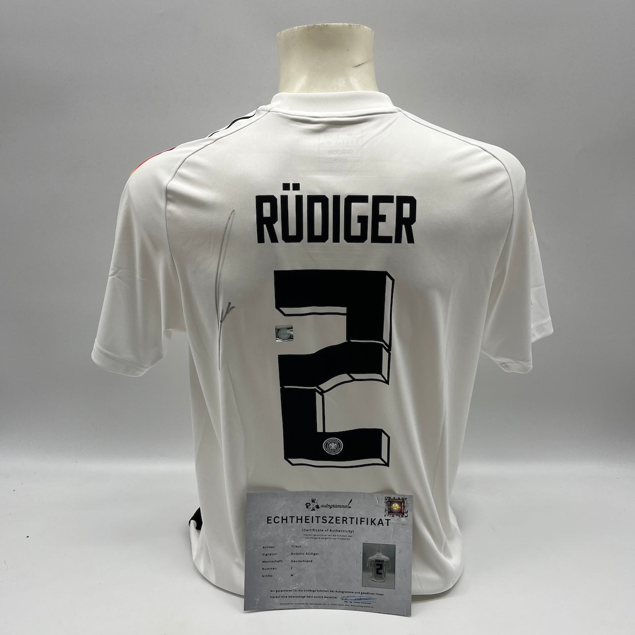 DFB Trikot Antonio Rüdiger signiert Autogramme Adidas COA M