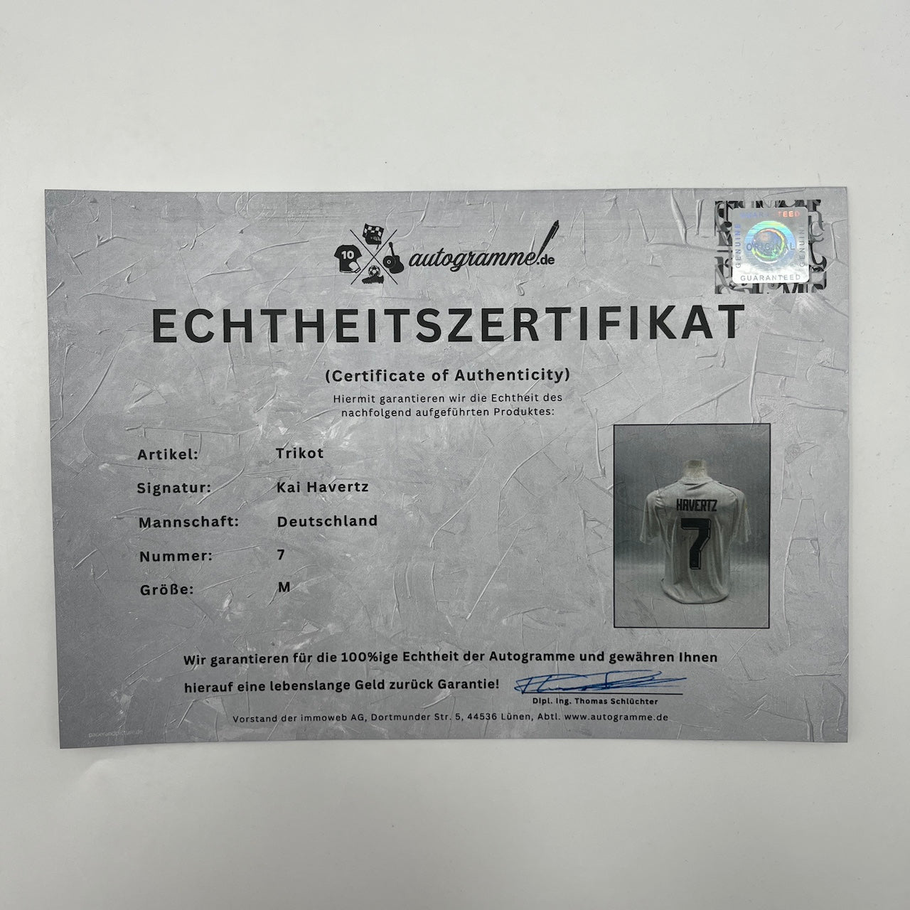 DFB Trikot Kai Havertz signiert Autogramme Adidas COA M