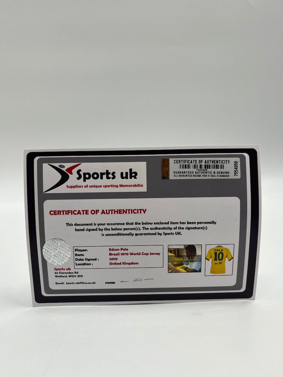 Brazil Repro Trikot Pele Signed New Signature Autogram COA M