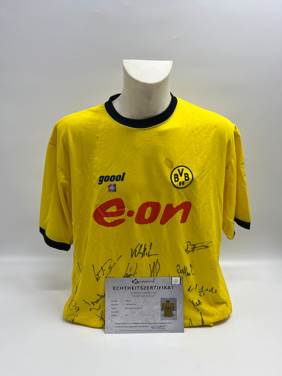 BVB Trikot 2003/2004 team signed Borussia Dortmund Coa Goool XL
