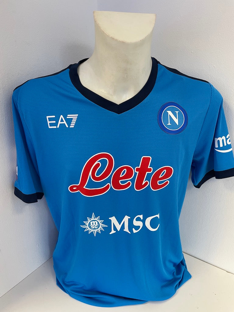 SSC Naples jersey Andrea Petagna signed Italy autograph football new m