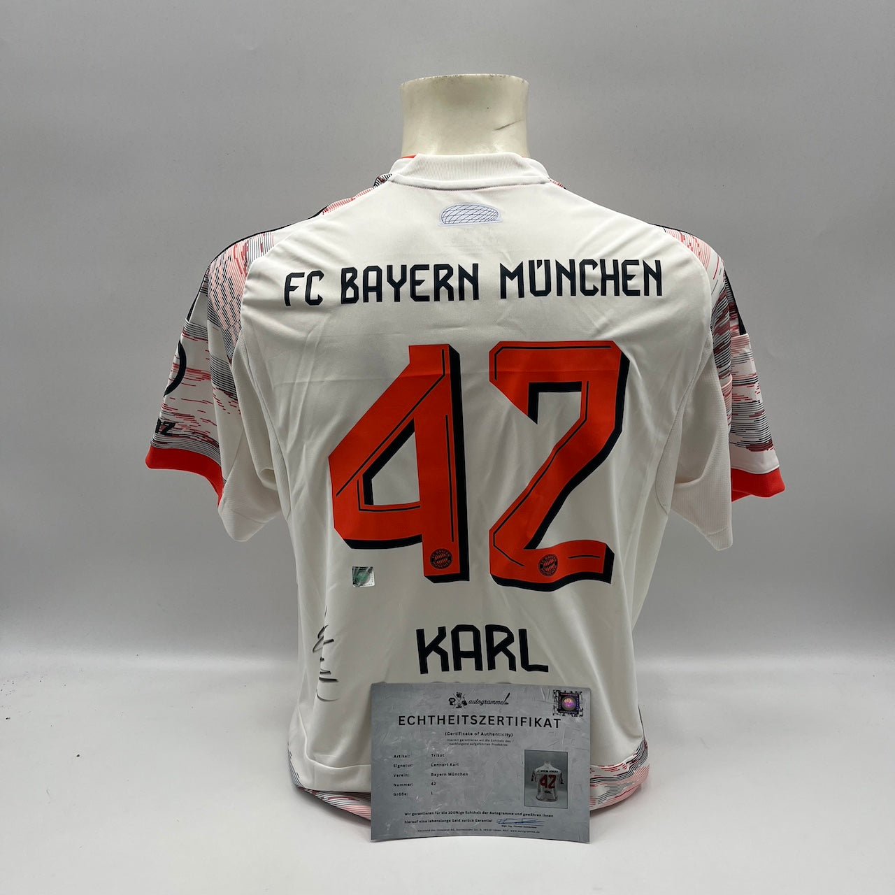 Bayern München Trikot Lennart Karl signiert Autogramm Adidas COA neu L